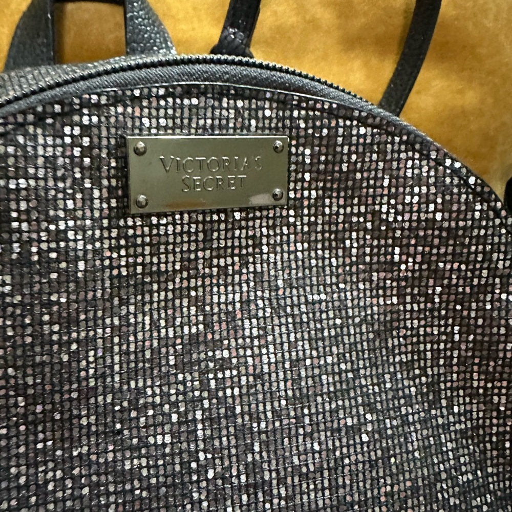 Victoria's Secret Black and Silver Backpack - Picture 3 of 9